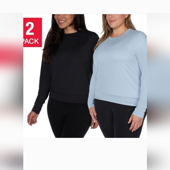 Tops - Lukka Lux 2-PACK Ladies Long Sleeve T-Shirt Wicking Relaxed,NWT